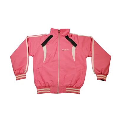 Adrian Sportswear Jacket Pink Size Small Lined Full Zip Vintage 90s Festivals - Image 1 of 4