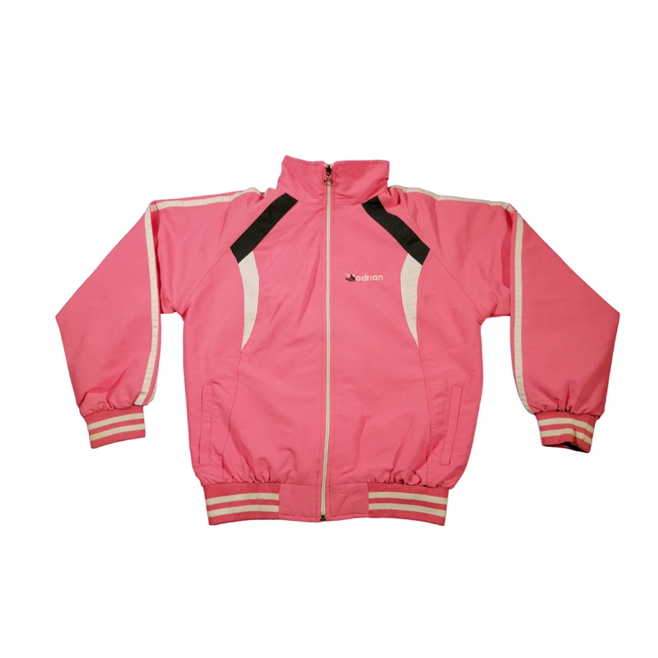 Adrian Sportswear Jacket Pink Size Small Lined Full Zip Vintage 90s Festivals - Image 1 of 4