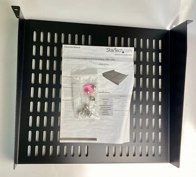 StarTech.com 2U 16in Deep Vented Server Rack Shelf 17 3/4 In Long X16 In W New - Image 1 of 4