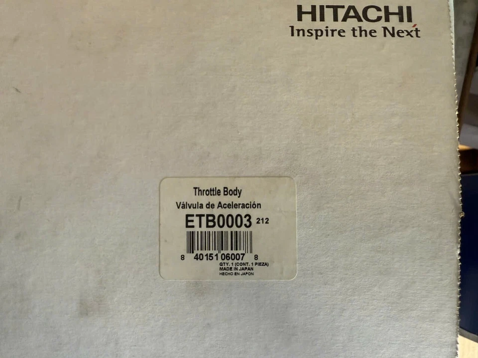 Cuerpo de acelerador de inyección de combustible Hitachi ETB0003 fabricante de equipos originales para Nissan Altima 2002-2006 Foto 1 de 1