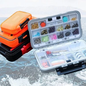 Caja de aparejos de pescado impermeable pesca doble cara apertura cierre cebo caja grande - Imagen 1 de 15