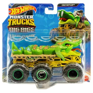 Hot Wheels Monster Vagones Big Plataformas Jaula Rattler 1:64 Escala Kids Truck - Imagen 1 de 3