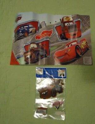 Lote de 2*Coches Disney Pixar*Calcomanías de pared y accesorios de ventana*Doc*Mater*Mack Foto 1 de 4