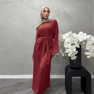Abaya Muslim Kaftan Elegant Women Long Dress Turkey Maxi Robe Evening Party Gown - Picture 1 of 48