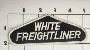 White Freightliner Patch Black White Embroidered Vintage Sew On Uniform - Picture 1 of 1