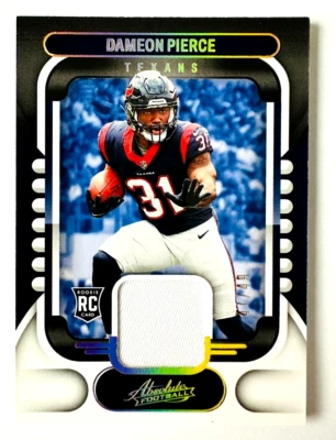 2023 Panini Absolute Dameon Pierce Jersey PATCH RC SP #/49 Texans Rookie! - Image 1 of 3