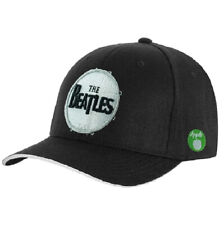 Beatles Baseball Cap Embroidered Drum Logo Men's Black Hat NWT Rock Band Music