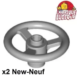 LEGO Technic 2x Lenkrad Lenkung Lenk- Wheel Small " 3 " Grau / L B Gray 2819 New - Bild 1 von 1