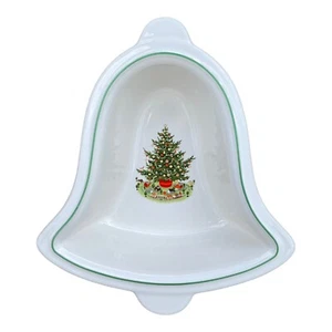 Pfaltzgraff Christmas Tree Heritage Bell Shaped Bowl Serving Candy Dish 11x 9.5" - Picture 1 of 11