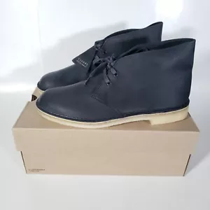 Stivali Chukka blu navy Clarks taglia 8 pelle stringati nuovi con scatola 74058 - Foto 1 di 10