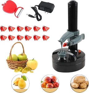 Black Electric Potato Peeler - Automatic Apple Peelers Rotating Peeling Tool fo - Picture 1 of 7