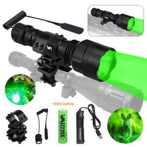 1000yard Green LED Flashlight Predator Hunting Light Weapon Gun Barrel Mount Hog