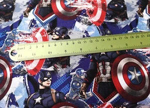 Marvel Captain America Power 100% Cotton Print Fabric Crafting Quilting - Picture 1 of 2