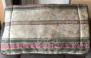 2 Vintage CROSCILL FLORAL PILLOW SHAMS Standard Gold Green Purple USA - Picture 1 of 7