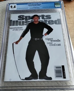 CGC 9.4 Sports Illustrated ~ Dec 18 2000 ~ Tiger Woods ~ NEWSSTAND NO LABEL - Picture 1 of 4