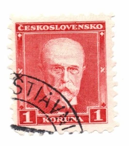 Tschechoslowakei Scott # 170 Thomas Garrigue Masaryk 1k gebrauchte Briefmarke 1930 (a6) - Bild 1 von 1