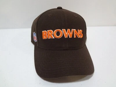 Boné vintage NFL Cleveland Browns Spellout Strapback Reebok NOVO SEM ETIQUETAS - Imagem 1 de 4