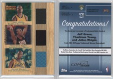 2007-08 Trademark Moves Triple Relics /199 Jeff Green Thaddeus Young Rookie RC