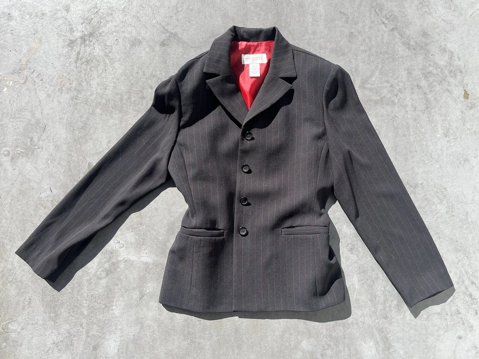 Studio 1 Size 10 women’s blazer, jacket red & black - Image 1 of 2