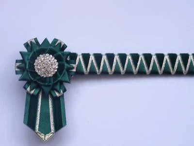 Supreme Green & Gold - Cornerstone Browband - Showing Velvet Browband - £25.99