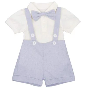 Baby Boys First Birthday 1st Costume Cake Smash Outfits Y Back Suspenders Blo... - Picture 1 of 7