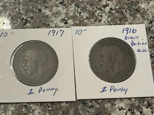 1916-1917 Great Britain (U.K) One Penny - Picture 1 of 5