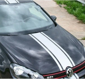 Car Stickers Rally Stripes 13'' for GTI Vinyl Hood Roof Rear Decals ZC938 3pcs - Imagen 1 de 5