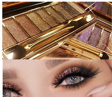 Diamante & Paleta de Sombra de Ojos Maquillaje Cepillo Profesional 9 Color Brillante Set Reino Unido