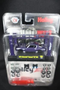 M2 Machines 1971 Camaro SS 1/64 Diecast S02 Holley EFI Modelo Kit Púrpura - Imagen 1 de 2