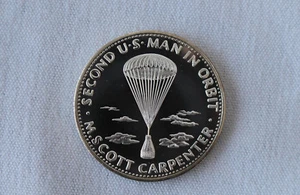 1969 Mercury VII Scott Carpenter Danbury Mint Men in Space Silver Medal E3205 - Picture 1 of 4