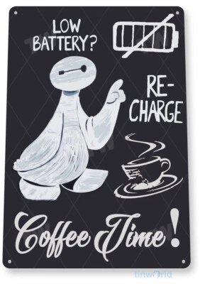 Coffee Time Kitchen Cottage Farm Parlor Shop Rustic Coffee Decor Tin Sign B758 - Image 1 of 2