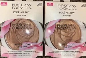 *2 PACK* NEW Physicians Formula ROSE ALL DAY Petal Glow Highlighter PETAL PINK - Picture 1 of 2