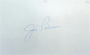 Jim Plamer HOF Baltimore Orioles 1965-1984 Signed 3x5 Index card JSA COA AQ52935 - Picture 1 of 3