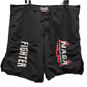 MMA Grappling Shorts Marke NAGA schwarz Gr. 44 Logo Fighter Grafik - Bild 1 von 9