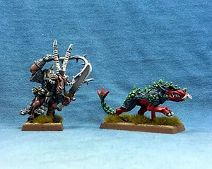Warhammer WGS Painted Beastmen Khazrak the One-Eye and Redmaw BE007 - Picture 1 of 5