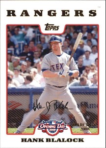 2008 Topps Opening Day Gold #27 Hank Blalock