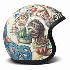 DMD Vintage Low Profile Open Face Motorcycle Helmet - Circus