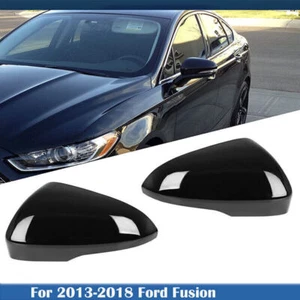 Cubierta de espejo retrovisor lateral negro brillante para Ford Fusion 2013-2018 2019 2020 - Imagen 1 de 7