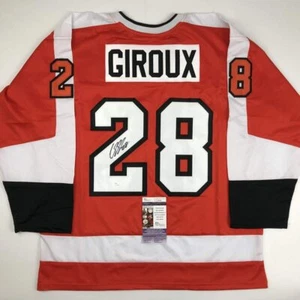 Autographed/Signed CLAUDE GIROUX Philadelphia Orange Hockey Jersey JSA COA Auto - Picture 1 of 4