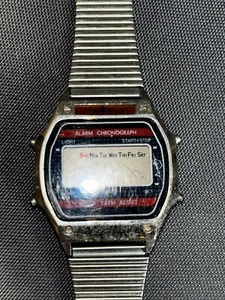Super RARE 80s 90s Vintage Tempic Alarm Chronograph Vintage LCD ( Read ) - Picture 1 of 4
