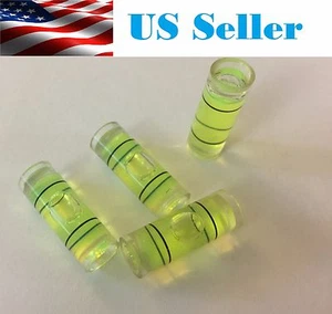 4 PCs tubo de acrílico burbuja espíritu nivel vial instrumento de medición D 8mm L 22mm - Imagen 1 de 2