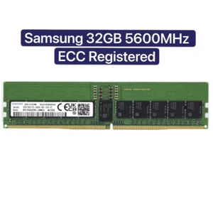 Samsung 32GB DDR5 5600MHz PC5-44800 ECC Registered RDIMM Memory M321R4GA3PB0-CWM - Picture 1 of 5