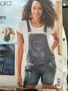 Jeans Latzshorts Kurze Hose mit Trägern, Größe M - Bild 1 von 3