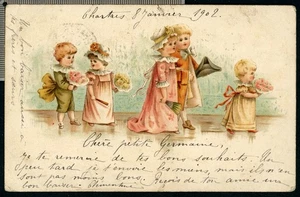 Carte Postale - Enfants - Jeunes Enfants en Procession (CP27951OK) - Picture 1 of 2