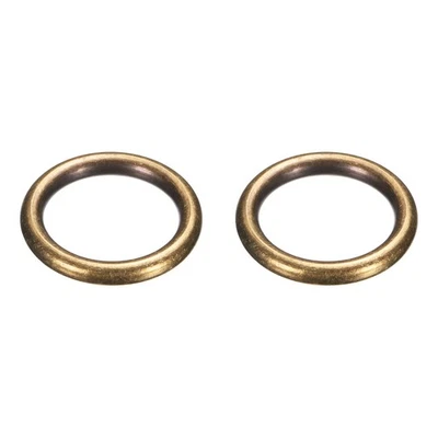 Anel O de metal, 2 peças 1,4 polegadas OD 1 polegada ID 5mm de espessura ouro escuro sem costura - Imagem 1 de 4