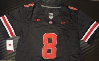 Arvell Reese Black Ohio State OSU Jersey Buckeyes Stitched 8 FUSE Stitched - Image 1 of 4
