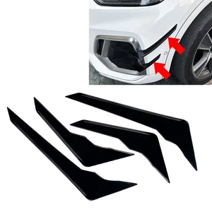 4pcs Glossy Black Front Bumper Side Spoiler Trim For Audi Q5 FY 2021-2024 - Picture 1 of 8