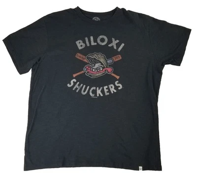 Camiseta Marca BILOXI SHUCKERS '47 Adulto Grande MiLB Doble-A Cerveceros Carbón  Foto 1 de 4