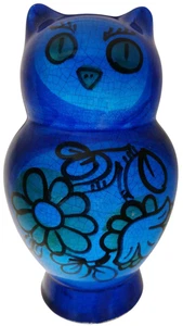 BELLINI, ITALIA METÀ XX secolo vintage rimini blu, verde, nero terracotta cer gufo banca - Foto 1 di 11