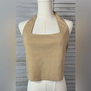 The Drop Knit Tan Halter Top. NWT. Size XXL - Picture 1 of 10